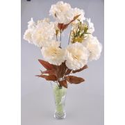 11 Dallı 50 cm Karanfil Yapay Çiçek Beyaz-CK002BZ