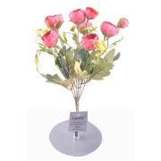 6 Dallı 28 cm Şakayık Gül Yapay Çiçek Pembe-CK011PE