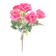5 Dallı 28 cm Gül Yapay Çiçek Kırmızı-CK010KZ