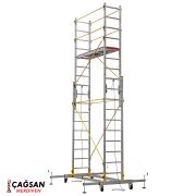 Çağsan S005 -10 Basamaklı TeleSafe İki Parçalı Alüminyum İskele