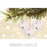 Yılbaşı Süsü 6 Lı Cici Top Snow