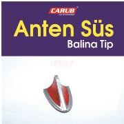 CARUB Anten Süs Balina Tip Krom- Kırmızı