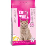 Cats White Bebek Pudrası Kokulu Topaklaşan Doğal Bentonit Kedi Kumu 12 Lt 10 Kg
