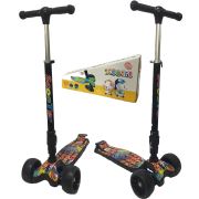 Cheroke K66-1 Led Işıklı Double Teker Scooter Grafiti Desen Pembe