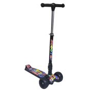 Cheroke K66-1 Led Işıklı Double Teker Scooter Grafiti Desen Mor
