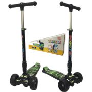 Cheroke K66-1 Led Işıklı Double Teker Scooter Grafiti Desen Yeşil