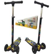 Cheroke K66-4 Led Işıklı Frenli Katlanır Çocuk Scooter Grafiti Desen Mor