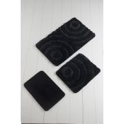 Chilai Home Wave Siyah 3'lü Set Banyo Takımı 60x100/50x60/40x60cm