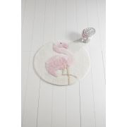 Chilai Home Pink Flamıngo Yuvarlak Banyo Paspası 90x90cm