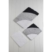 Chilai Home Well Gri 3'lü Set Banyo Paspası 60x100/50x60/40x60cm