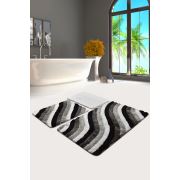 Chilai Home Colorful Gri 3'lü Set Banyo Paspası 60x100/50x60/40x60cm