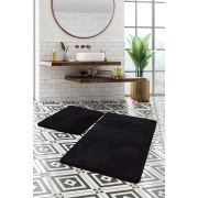 Chilai Home Havai Siyah 2'li Set Banyo Halısı 60x100/50x60cm
