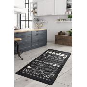 Chilai Home Kıtchen Siyah Djt Dekoratif Halı 140x190 cm