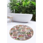 Chilai Home Flowerpot Djt Çap 140 cm Banyo Halısı