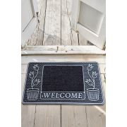 Chilai Home Maceta Gri 45x70 cm Kapı Önü Kauçuk Paspas