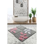 Chilai Home Innovıa Gri 3'lü Set Banyo Halısı 60x100/50x60/40x60 cm