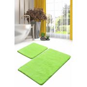 Chilai Home Havai Neon Yeşil 2'li Set Banyo Halısı 60x100/50x60 cm