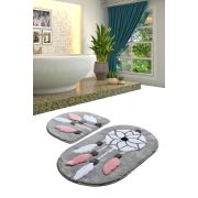 Chilai Home Rüya Gri 2'li Set Banyo Takımı 60x100 cm - 50x60 cm