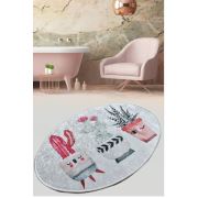 Chilai Home Happy Cactus Oval Djt Dekoratif Halı
