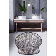 Chilai Home Maris Djt Çap 100 cm Banyo Halısı Ekru