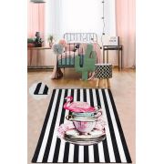Chilai Home Cup Of Flamingo Djt Dekoratif Halı Renkli 80x150 cm