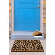Chilai Home Coco Leopar Siyah İç ve Dış Kapı Önü Paspası 40x60 cm