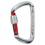 Climbing Technology Kilitli Karabina D Kırmızı Kaplı Gümüş 23Kn