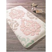 Confetti Damask Pudra Oymalı Banyo Paspası 50x57 cm