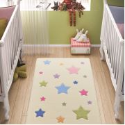Confetti Baby Stars Beyaz Oymalı Çocuk Halısı 100x150 cm