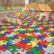 Confetti Puzzle Mavi Duvardan Duvara Halı 1m²