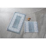 Confetti Lace Antik Mavi Banyo Halısı 57x100 - 50x57 cm