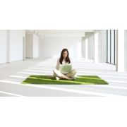 Flat Düz Çim Halı En 4 metre Yeşil Jel Taban 1m² 7 mm