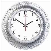 Cosıness Bellısıma Yuvarlak Klasik Duvar Saati 35x35 cm Gümüş