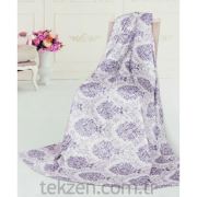 Dekoreko Tay Tüyü Koltuk & Çekyat Örtüsü Damask Lila