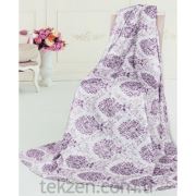 Dekoreko Tay Tüyü Koltuk & Çekyat Örtüsü Damask Mürdüm