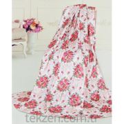 Dekoreko Tay Tüyü Koltuk & Çekyat Örtüsü Rose Kırmızı