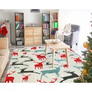 Dekoreko İnci Christmas Halı Saçaksız CHR-7 160x230 cm
