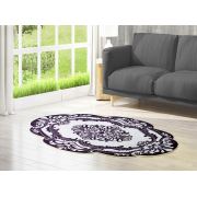 Dekoreko Figürlü Özel Kesim Halı 4651 107 Siyah 80x200 cm
