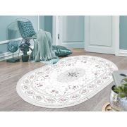 Dekoreko İnci Halı Dijital Saçaklı Oval 1908 Desen 2 160x230 cm