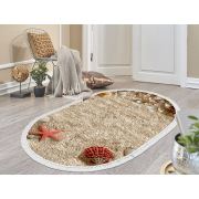 Dekoreko İnci Halı Dijital Saçaklı Oval 1851 Desen 1 120x180 cm