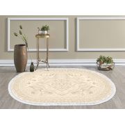 Dekoreko İnci Halı Dijital Saçaklı Oval 1856 Desen 1 160x230 cm