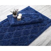Dekoreko Alanur Rüya Eskitme Cotton 2 Li Banyo Paspası Mavi