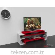 Dekorister Libra Tv Ünitesi Beyaz-Kırmızı