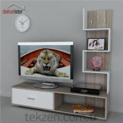 Dekorister Akay Tv Ünitesi Ceviz-Beyaz Cordoba-Beyaz