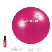 Delta - DS 6509 Dura-Strong Fuşya Deluxe Pilates Topu ( 65 cm Pilates Topu + Pompa )