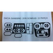 Dacia Sandero 2010 Sonrası 22 Parça Torpido Kaplama Piano Black