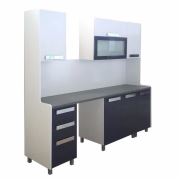 Dessenti Mutfak Takımı HG Sarmaşık Siyah HG Sarmaşık Beyaz 240 cm