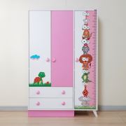 Dessenti Miray Bebek Odası 3 Kapaklı Gardırop Pembe