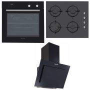 Dominox Ankastre Set - Davlumbaz: (DO 86 M NT BK Ankastre Fırın, DHG 604 4G BK SE Ocak, DA 615 V BKA)