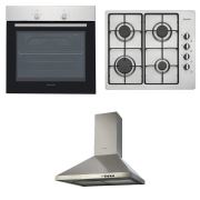 Dominox Ankastre Set: DO 42 ST XS Fırın, DHX 604 4G XS S E Ocak, DA 621 D XS Davlumbaz